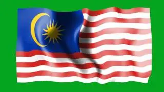 Malaysia Waving Flag - Green Sceen Animation