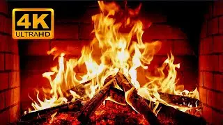 🔥 Cozy Fireplace 4K (12 HOURS). Fireplace with Crackling Fire Sounds. Fireplace Burning 4K