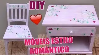 Mude seus móveis com pintura romântica e delicada - DIY #comopintarmoveis