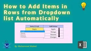 How to Add Items in Rows from Dropdown list Automatically-VBA