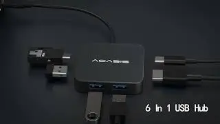 ACASIS HC31 6 in 1 USB C Hub  with 4K HDMI, PD 100 W, 3 USB A 3.0 Port, 1 USB C Hub 3.0