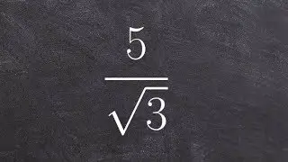 Learn to rationalize the denominator with a single radical