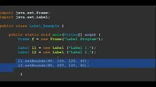 How to create label in java using swing