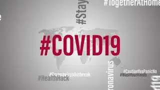 COVID19 world hashtag word cloud motion abstract background video || no copyrights video