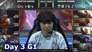 IG vs DWG | Day 3 S9 LoL Worlds 2019 Group Stage | Invictus Gaming vs DAMWON Gaming