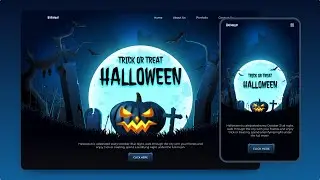 Responsive Website Using HTML CSS & JavaScript | Halloween Website