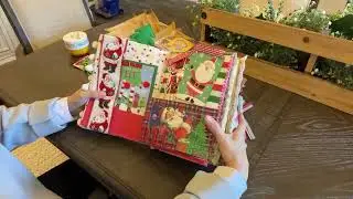 Dollar Tree Christmas Junk Journal With Me FLIP THRU| Hockey Player Argument w/ Mikah and Storytime