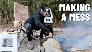 My last campfire | Winter van camping