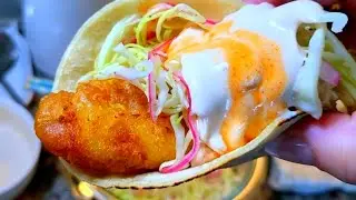 How I fry fish for the best TACOS + my favorite toppings!