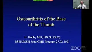 Osteoarthritis of the Base of the Thumb - Jonathan L Hobby