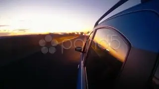 Driving In Night Highway Timelapse. View From Outside Car Cabin. Stock Footage