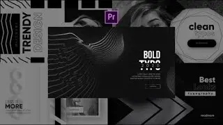 Premiere Pro Template: Monochrome Trendy Typography + Free Font