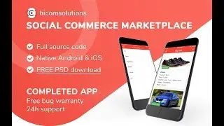 Social commerce marketplace app template, script, source code for sale