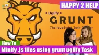 How to minify javascript files using grunt uglify plugin