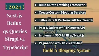 Next.js Redux Strapi TS - Filters Search Pagination POST DELETE SSG ISR Data Fetching Framework