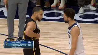 INSANE GAME! Final minute of Warriors vs Timberwolves + OVERTIME!