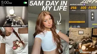 WAKING UP AT 5AM ♡ realistic and productive day in my life, workout routine + healthy habits