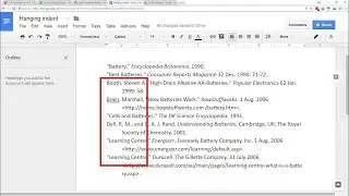 Google Docs - Hanging Indent