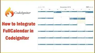 How to Integrate FullCalendar in Codeigniter