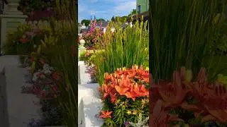 These gardens are gorgeous! Put a flower in your hair today🌸 #mackinacisland #flowers #gardendesign