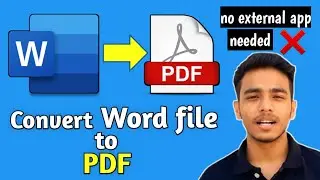 How to convert WORD file to PDF inside MS WORD🔥|windows10|laptop|