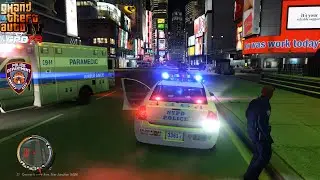GTA IV - LCPDFR 1.1🚔 - LCPD/NYPD - Large Disturbance/Wanted Suspects On The Run - 4K