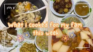 What I cooked for my fam as a 20+ wfh employee | winter melon soup, braised cabbage, salmon pot rice