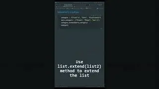 Python Extend List #shorts #programming #coding #python