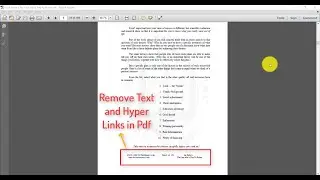 Remove hyper links and Text from Pdf Online