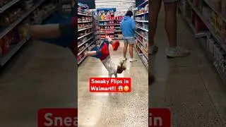 Sneaky Flips in Walmart!!! 😱😳 #sneakyflips #fatherandson