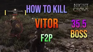 How to kill Vitor boss 35.5 main quest - Staff F2P - Full fight - Night Crows #ad #sss