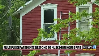 Crews respond to Muskegon house fire