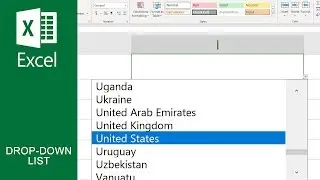 How to add a drop-down list to an Excel cell.