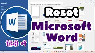 How to Reset Microsoft Word to Factory Default Settings - Hindi