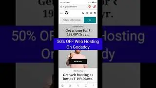 50% OFF Web Hosting On Godaddy - PROMO CODE