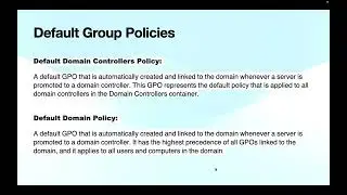 Default Group Policies