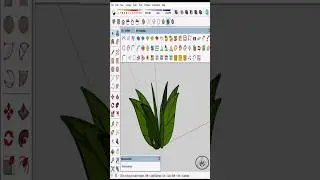 #sketchup tutorial, Learn #sketchup , Green flower using Bezier tool #sketchuptutorial #vray