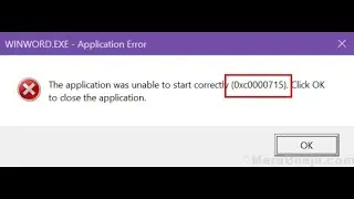 The application was unable to start,WinWord.exe Application Error Fix