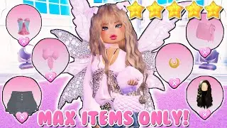 WEARING MAX ITEMS ONLY In Roblox Dress To Impress! *I almost WON*