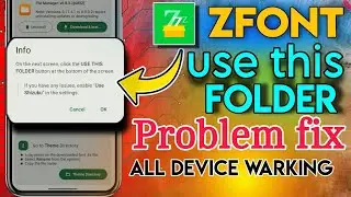 Zfont Use this folder problem//Zfont Not Warking   vivo  ||  zfont 3 new update problem 2024