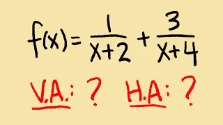 how to find the vertical & horizontal asymptotes of a rational function