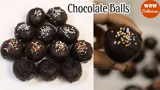 Chocolate Balls | Just 4 Ingredients | Chocolate Balls Recipe | 5 mins Chocolate Recipe