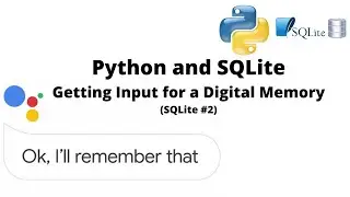 Python SQLite Getting Input for a Digital Memory | #48 (SQLite #2)