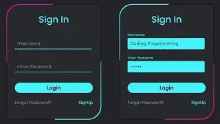 How to Design Animated Login Form using HTML & CSS | Step by step Web Development Tutorial