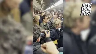 Green Day and Jimmy Fallon perform surprise acoustic set in NYC subway