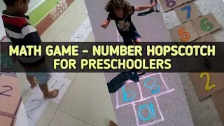 math game - number hopscotch for preschoolers | how to play hopscotch | jumping activity