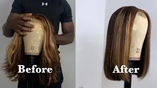 HOW TO BLUNT CUT OR BOB A HAIR #louisihuefo #bluntbob #haircut