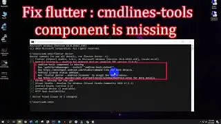 cmdline-tools component is missing flutter windows | flutter lates version