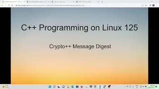 C++ Programming on Linux - Crypto++ Message Digest