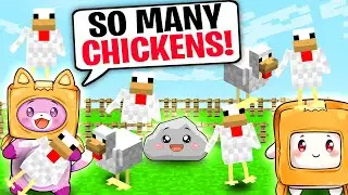 Foxy & Boxy MAKE A CHICKEN FARM IN MINECRAFT?! (SO MANY CHUCKENS!)